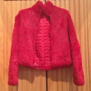 Wilson’s Leather ❤️REVERSABLE❤️ Red Fur Jacket